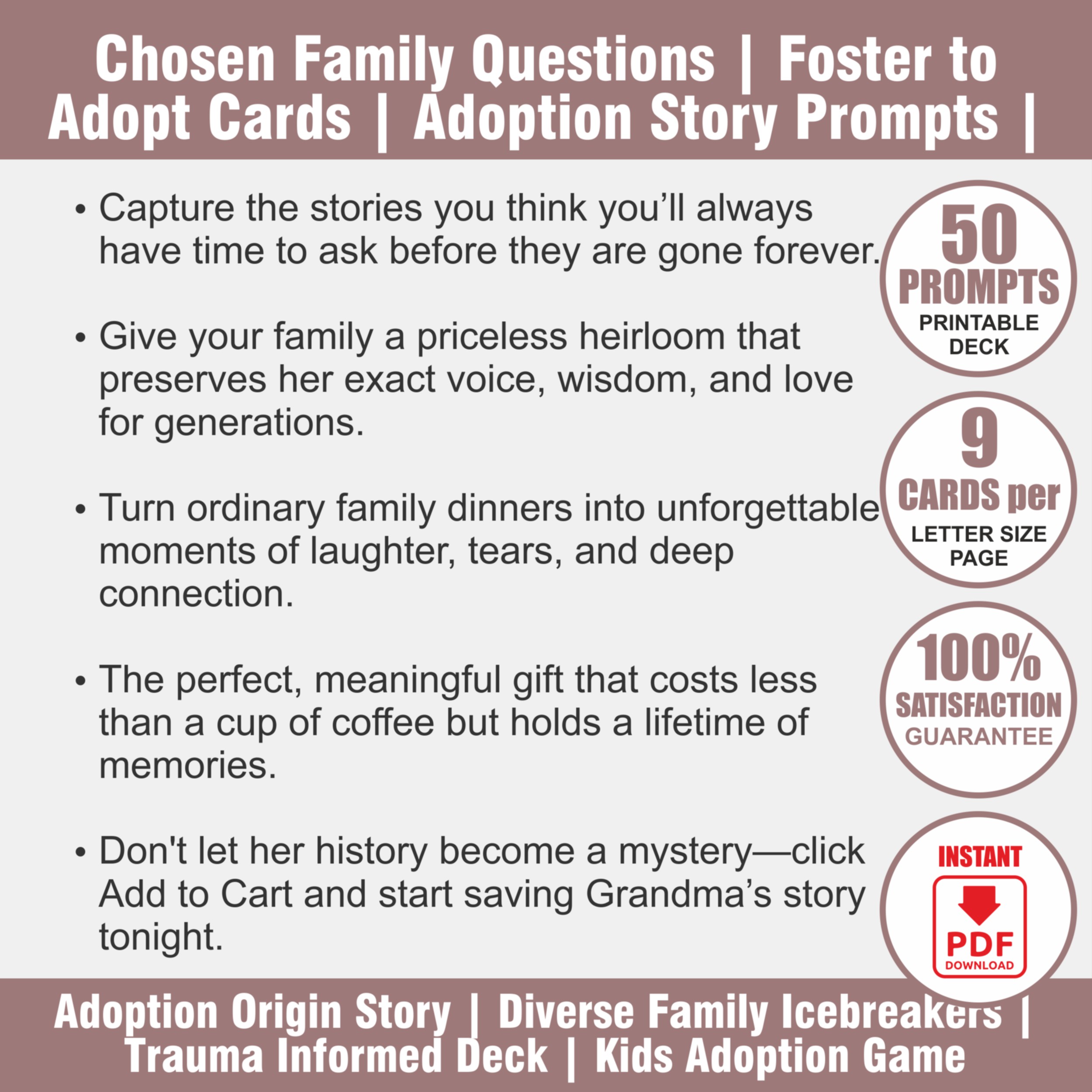 Adoption Milestone Cards | Gotcha Day Activities | Adoptive Family Game Printables - View 2